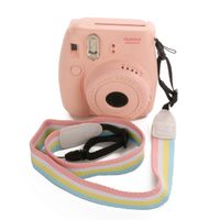 Woodmin Adjustable Shoulder Belt for Fujifilm Instant Mini Camera, Polaroid Camera, Digital Camera, Nikon Camera, Cannon Camera, Samsung Camera(Rainbow)