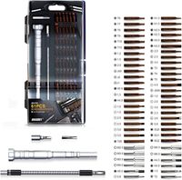 61 in 1 S-2 Bits Magnetic Screwdriver Set Electronic Repair Tool Kit Screwdriver Tool Kit with Flexible Shaft for MacBook, iPhone, PC, Laptop, Xbox, PS4