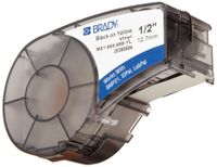 Brady M21-500-595-YL BMP21 Tape B- 595 Indoor/Outdoor Vinyl Film Size: 1/2" x 21' BLK/YEL