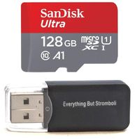 SanDisk 128GB Ultra UHS-I Class 10 Micro SDXC Memory Card works with Motorola Moto X4, G5S Plus, G5S, Z2 Force Edition, E4 Plus, Z2 Play, G5 Plus Phones with Everything but Stromboli (TM) Card Reader