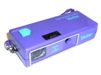 Vintage Purple Vivitar Point 'N Shoot 110 Film Camera & Original Case