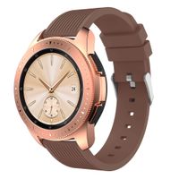 ZSZCXD Compatible for Samsung Galaxy Watch 42mm, 20mm Width Silicone Replacement Strap Wristband WatchBand for Samsung Galaxy (42mm) SM-R810/SM-R815 (Coffee, 20mm Width)