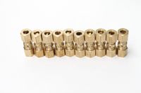 LTWFITTING 1/4-Inch OD Compression Union,Brass Compression Fitting(Pack of 10)