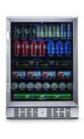 NewAir Built-In Beverage Cooler and Refrigerator, Stainless Steel Mini Fridge with Glass Door,  177 Can Capacity, ABR-1770
