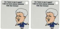 3dRose Bill Clinton Sexual Relations Key Chains, Set of 2 (kc_59991_1)