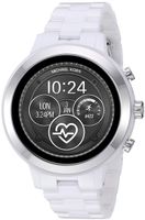 Michael Kors Women's Access Runway Touchscreen Watch with Stainless Steel Ceramic Strap, White, 18 (Model: MKT5050)