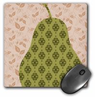 3D Rose"Green Damask Pear" Matte Finish Mouse Pad - 8 x 8" - mp_203812_1