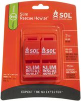 S.O.L. Survive Outdoors Longer Slim Rescue Howler Whistle (2-Count)