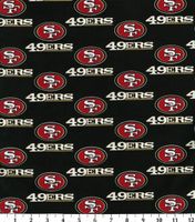 lovemyfabric NFL Sports Teams Logo Print Stage Backdrop/Photography Backdrop/Photo Studio Background 5 Feet by 9 Feet (San Francisco 49ers Black)