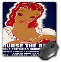 3dRose LLC 8 x 8 x 0.25 Inches Mouse Pad, Nurse The Baby Your Protection Against Trouble Woman with Infant (mp_171302_1)