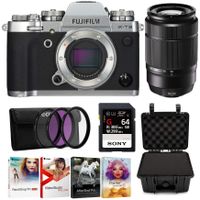 Fujifilm X-T3 Mirrorless 4K Digital Camera with 50-230mm f/4.5-6.7 OIS II Zoom Lens Accessory Bundle + G Series 64GB Card + 58mm Filter Kit + Weatherproof Hard Case + Deluxe Photo Software