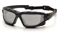 Pyramex I-Force Sporty Dual Pane  Anti-Fog Goggle, Black Frame/Silver Mirror Anti-Fog Lens