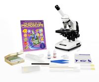 Parco Scientific Monocular Compound Microscope, 40x-2000x Magnification, LED Light, Mechanical Stage, Microscope Book, Microscope Discovery Kit, 25 Prepared Slides Set, Package ($10 Value)