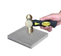 HimaPro Steel Bench Block and Brass Hammer Set for Jewelry Making Metal Stamping and Gunsmithing