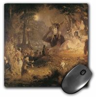 3dRose 8 x 8 x 0.25 Inches Mouse Pad, A Midsummer Nights Dream John Lamb 1834 Fairy Painting (mp_126218_1)