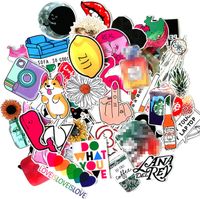 Stickers for Water Bottles Big 50 Pcs, Cute Trendy Stickers for Teens, Girls, Adults Perfect for Waterbottle, Laptop Skateboard Phone Travel Vinyl Waterproof Stickers (Pink - 6)