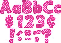 Teacher Created Resources Pink Polka Dot Funtastic 4-Inch Letters Combo Pack (5430)