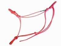 Horse Rope Training Halter - 4 Knot from 1/4" Stiff Polyester Halter Cord - Size Rope Most Trainers Use! Weanling, Yearling, Small, Arab, Standard, Large, and Draft Sizes (Pink, Mini)