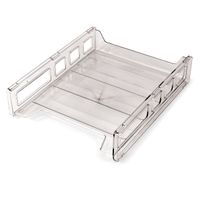 Officemate Stacking Front Load Letter Tray, 10.5 x 12.5 x 2 .875 Inches, Clear (21034)