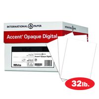 Accent Opaque White Paper, 32lb / 80lb Text Paper, 118 gsm, 8.5 x 11,  97 Bright, 8 Ream Case / 3,200 Sheets - Smooth, Text Heavy Paper (188100C)