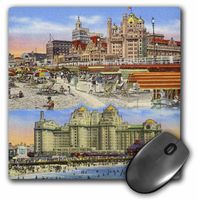 3dRose LLC 8 x 8 x 0.25 Inches Mouse Pad, Atlantic City Beach and Hotel Tray (mp_47334_1)