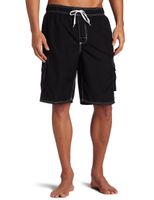 Kanu Surf Men's Barracuda Swim Trunks (Regular & Extended Sizes), Black, Small