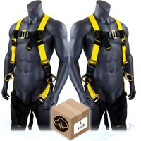 KwikSafety (Charlotte, NC) THUNDER 2 PACK 3D Ring Safety Harness (Pass Through Connectors) OSHA ANSI Industrial Full Body Fall Protection Personal Equipment Construction Carpenter Scaffold Contractor