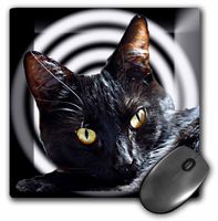 3dRose LLC 8 x 8 x 0.25 Inches Black Cats Spell Mouse Pad (mp_17306_1)
