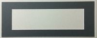 Bux1 Matting 12x28 Black Panoramic Picture Mat with White Core for 8x24 Picture-Matting Only