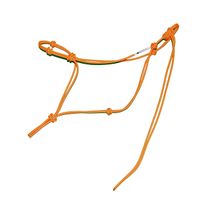 Horse Rope Training Halter - 4 Knot from 1/4" Stiff Polyester Halter Cord - Size Rope Most Trainers Use! (Neon Orange, Weanling)