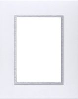 22x28 White & Silver Double Picture Mats Bevel Cut for 18x24 Pictures