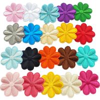 Libiline Assorted 20pcs Sunflower Embroidered Patch Sew On/Iron On Patch Applique Clothes Dress Plant Hat Jeans Sewing Flowers Applique DIY Accessory (Sunflowers)