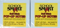 School Smart Pop-Up Self-Stick Adhesive Note, 3 X 3 in, Assorted Pastel Colors, 100 Sheets/Pad, Pack of 12