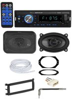Digital Media Receiver+Front 4x6" Speakers+Wire Kits For 03-06 JEEP WRANGLER TJ