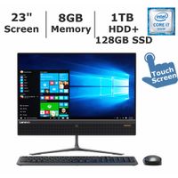 2017 Newest Edition Lenovo IdeaCentre 510 23" Full HD(1920x1080) Premium High Performance All-in-One Desktop, Intel Core i7-6700T, 8GB RAM, 1TB HDD+128GB SSD, Win10