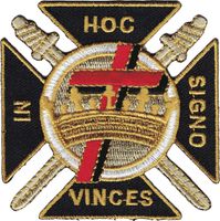 Knights Templar Symbol Cut-Out Iron-On Patch [Black - 2.75"]