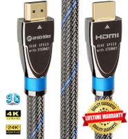 4K HDMI Cable/HDMI Cord 50ft - Ultra HD 4K Ready HDMI 2.0 (4K@60Hz 4:4:4) - High Speed 18Gbps - 24AWG Braided Cord-Ethernet /3D / ARC/CEC/HDCP 2.2 / CL3 by Farstrider