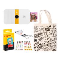 KODAK Smile Instant Print Digital Camera (White/Yellow) Travel Kit