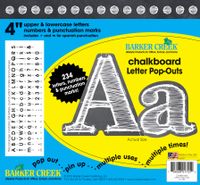 Barker Creek 4" Poster Letters & Bulletin Board Letter Pop-Outs, Chalkboard (LL-1725)