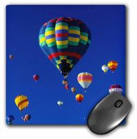 3dRose LLC 8 x 8 x 0.25 Inches Mouse Pad, Hot Air Baloon Scene, Blue Sky (mp_66308_1)