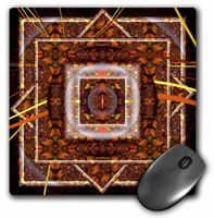 3dRose LLC 8 x 8 x 0.25 Inches Mouse Pad, Mandala 30 Earth Zen Inner Balance Orange/Brown Peace Harmony (mp_42581_1)