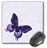 3dRose LLC 8 x 8 x 0.25 Inches Mouse Pad, Hues of Purple Butterfly Art Nature Designs (mp_31382_1)