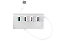 Whizzotech 4-Port USB 3.0 Hub Portable Aluminum Hub for Mac PC Laptop Notebook Desktop