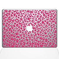 The Decal Guru 2047-MAC-13P-BG Leopard Spots Decal Vinyl Sticker, 13" MacBook Pro (2015 & Older), Pink