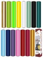 Firefly Craft Heat Transfer Vinyl Bundle | HTV Vinyl Bundle | Iron On Vinyl for Cricut and Silhouette | 15 Best Selling Iron On Colors Including White HTV and Black HTV - 12" x 20" Each