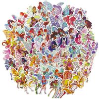 Winx Club Cartoon Laptop Stickers 70pcs, Cute Trendy Girl/Kids/Teen Vinyl Computer Waterproof Water Bottles Skateboard Luggage Decal Graffiti Patches Decal