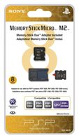 8GB Memory Stick Micro Media + M2 Duo Adaptor - Sony PSP (Renewed)
