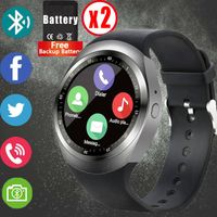 Smart Watch Phone for Women Men -[Free SIM Card + 2 Batteries] Touchscreen Smartwatch Fitness Tracker with Image Viewer Pedometer Health Monitor Wearable Phone Wrist Watch(Bluetooth/Stand-Alone Mode)