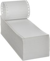 Compulabel Pinfeed Labels Fanfold Permanent Adhesive, 3 1/2" x 7/16", White (110204)