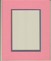 18x24 Bubble Gum Pink & Purple Double Picture Mat, Bevel Cut for 12x18 Picture or Photo